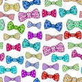 Seamless pattern with bow tie on white background Royalty Free Stock Photo