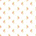 Watercolor seamless pattern with bright various balloons Royalty Free Stock Photo