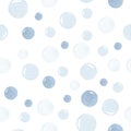 Watercolor seamless pattern with bubbles.