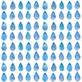 Watercolor Seamless pattern of drops