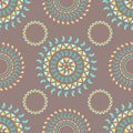 Watercolor seamless pattern. Ethnic geometric ornament