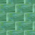 Watercolor seamless pattern with green bricks texture. Modern textile design