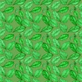 Watercolor seamless pattern of green fresh leaves Royalty Free Stock Photo
