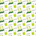 watercolor seamless pattern green funny patrick day