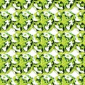 Watercolor seamless pattern with green textured circles. spring background