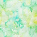 Watercolor seamless pattern, hand painted bright green-yellow ab Royalty Free Stock Photo