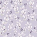 Watercolor seamless pattern with leaves.