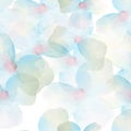 Watercolor seamless pattern with light blue abstract painted flowers. Hand drawing floral background. Vector EPS. Royalty Free Stock Photo