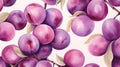Watercolor Seamless Pattern With Plums In Petrina Hicks Style