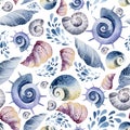 Watercolor seamless pattern. Royalty Free Stock Photo