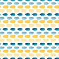 Watercolor seamless pattern with simple texture. Modern textile design in yellow and blue colors.