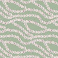 Watercolor seamless pattern with white rose pearls in a pastel palette in vintage style for wedding