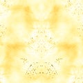 Watercolor Seamless Textile Pattern. Gold, Cream