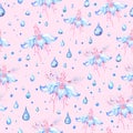 Rain Flower Pattern Royalty Free Stock Photo