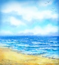 Watercolor seascape