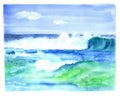 Watercolor seascape