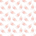 Watercolor set of sammer shell. Hand drawn pattern pink Shells on a white background. Use for banners posters texctiles cover