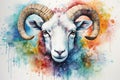 watercolor Sheep Cute sheep watercolor illustrations Cute goat hand-painted watercolor animals