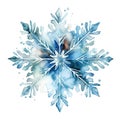 Watercolor snowflakes illustration. Generative AI