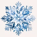 Watercolor snowflakes illustration. Generative AI