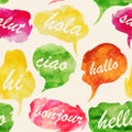 Watercolor Speech And Thought Bubbles Royalty Free Stock Photo