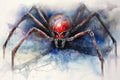 watercolor Spider insect spider watercolor illustration Royalty Free Stock Photo