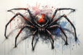 watercolor Spider insect spider watercolor illustration Royalty Free Stock Photo