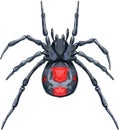 Watercolor spider illustration on white background