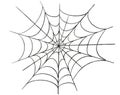 Watercolor spider web, Happy Halloween party. Decorative element for invitation