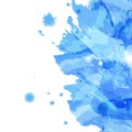 Watercolor splash, abstract artistic background texture banner