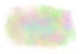 Watercolor splash cloud painting in subtle ethereal pastel colors of pink, green, purple and yellow.