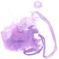 Watercolor splash purple. watercolor abstract drop isolated blot for your design art