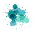 Watercolor splashes. Paint vector splat. Royalty Free Stock Photo