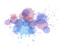 Watercolor splashes. Paint vector splat.