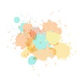 Watercolor splashes. Paint vector splat.