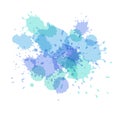 Watercolor splashes. Paint vector splat.