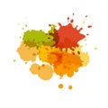 Watercolor splashes. Paint vector splat. Royalty Free Stock Photo