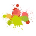 Watercolor splashes. Paint vector splat.