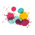 Watercolor splashes. Paint vector splat.