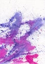 Watercolor violet splashes