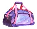 Watercolor sport female bag for women illustration isolated