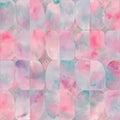 Watercolor stained glass window. Seamless abstract pattern Royalty Free Stock Photo