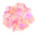 Watercolor stains background, round shape with uneven edge