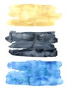 Watercolor stains with paper texture