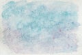 Watercolor stains, strokes of blue shades. Abstract watercolor background. Delicate shades of tender winter, snow