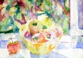 Watercolor still life Royalty Free Stock Photo