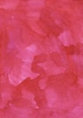 Watercolor strawberry color background. Pink-red aquarelle backdrop. Brush strokes on paper