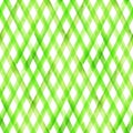 Watercolor stripe diagonal plaid seamless pattern. Green stripes on white background Royalty Free Stock Photo