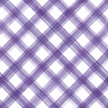 Watercolor stripe plaid seamless pattern. Color purple stripes background Royalty Free Stock Photo