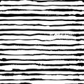 Watercolor stripes vector seamless pattern. Fashion textile print in black white strokes. Ink grunge texture background Royalty Free Stock Photo